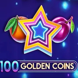 100 Golden Coins slot logo by Amusnet Interactive at Hugo Casino