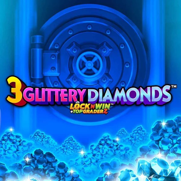 3 Glittery Diamonds logo by PearFiction Studios at Hugo Casino
