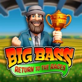 Big Bass Return to the Races logo – Slots by Pragmatic Play at Hugo Casino