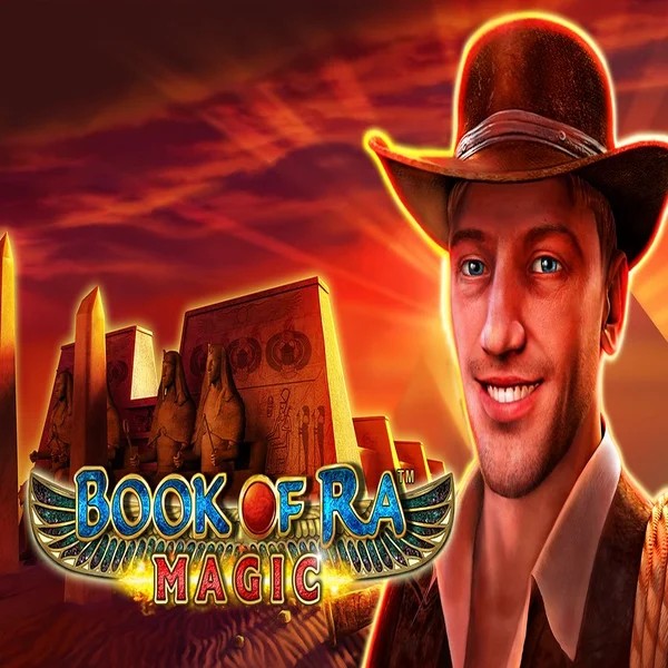 Book of Ra Magic casino game by Greentube – featured logo at Hugo Casino
