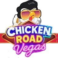 Chicken Road Vegas slot logo by InOut at Hugo Casino