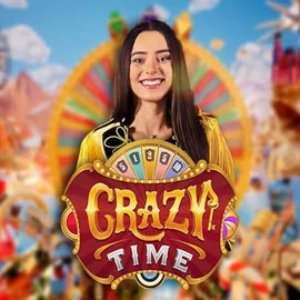 Crazy Time logo – Live Casino by Evolution at Hugo Casino