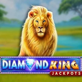 Diamond King Jackpots slot logo by SpinPlay Games at Hugo Casino