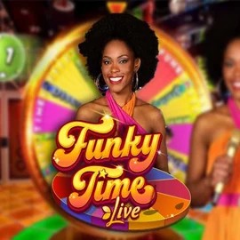 Funky Time online game logo by Evolution on hugocasinoo.com