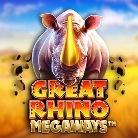 Great Rhino Megaways online game logo by Pragmatic Play on hugocasinoo.com