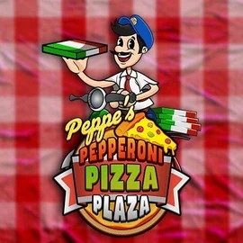 Peppe’s Pepperoni Pizza Plaza casino game by Pragmatic Play – featured logo at Hugo Casino