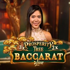 Prosperity Tree Baccarat slot logo by Evolution at Hugo Casino