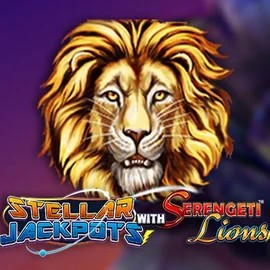 Stellar Jackpots with Serengeti Lions casino game by Lightning Box Game – featured logo at Hugo Casino