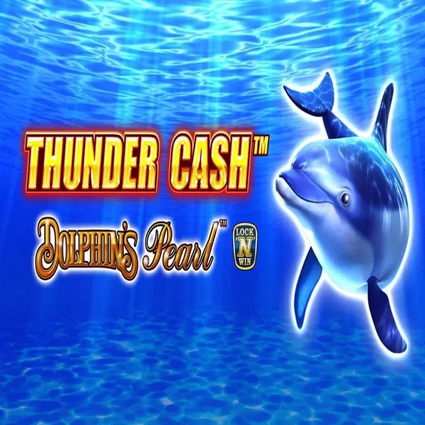 Official Slots logo: Thunder Cash Dolphins Pearl by Novomatic at Hugo Casino