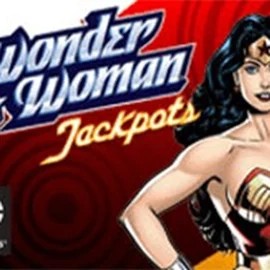 Wonder Woman Jackpots online game logo by Amaya on hugocasinoo.com